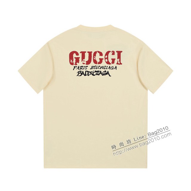 Gucci古奇專櫃古馳2023SS新款印花T恤 男女同款 tzy2702